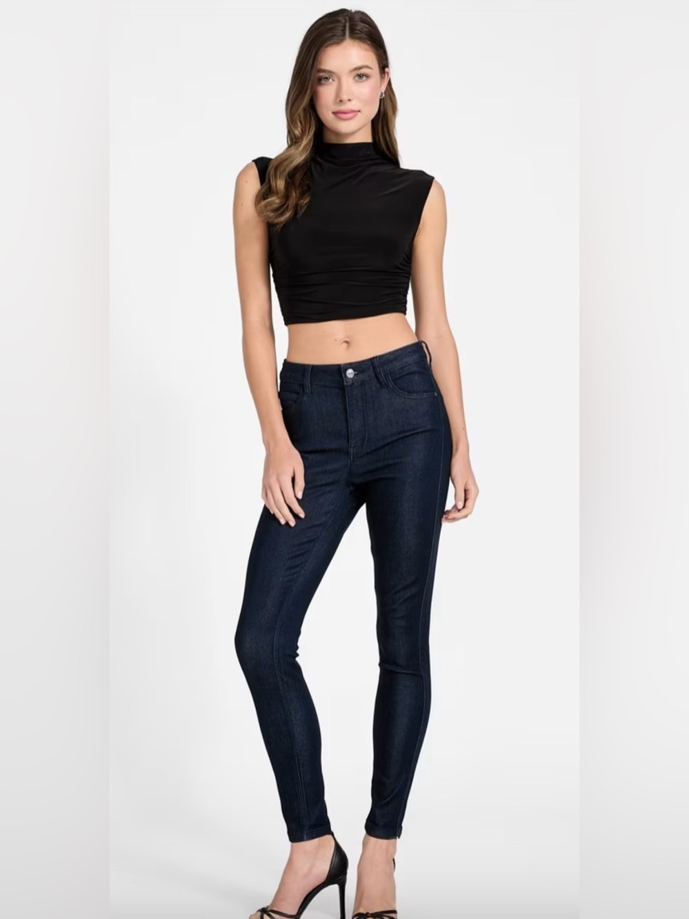 Guess Dark Blue High-Rise Skinny Jeans